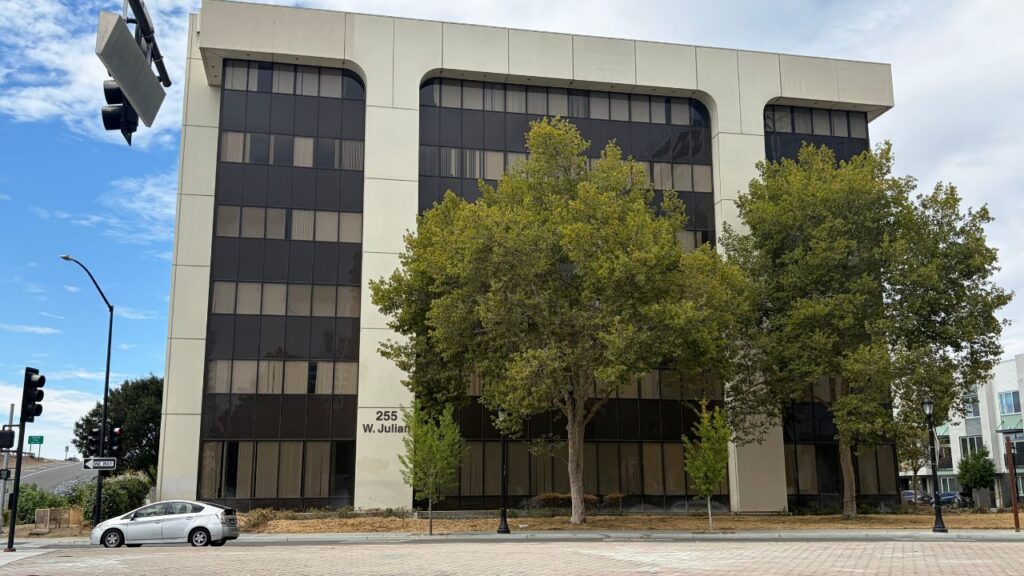 The exterior of a multistory building in San Jose, California
