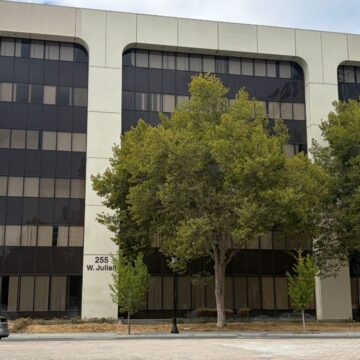 Big Arts Building Local Color The exterior of a multistory building in San Jose, California