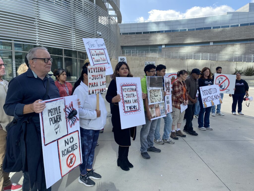 People protesting with signs in San Jose, California
