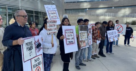 People protesting with signs in San Jose, California
